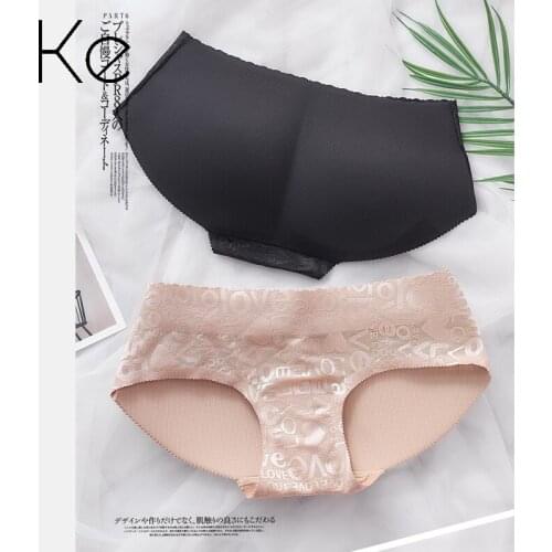 Ke One-piece fake butt buttocks pants Seamless beautiful buttocks pants womens briefs with padded buttocks