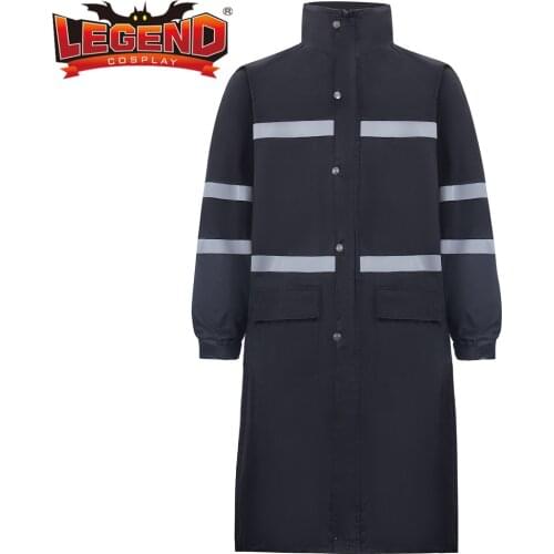 CORALINE cosplay costume Coraline Wybie Lovat Cosplay Costume black raincoat reflective safety jacket