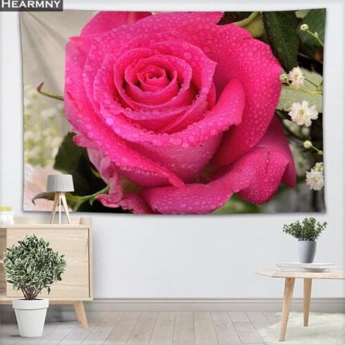 Custom Beautiful Rose Wall Tapestry Home Decorations Wall Hanging Forest Tapestries For Bedroom 130x150CM,140x250CM