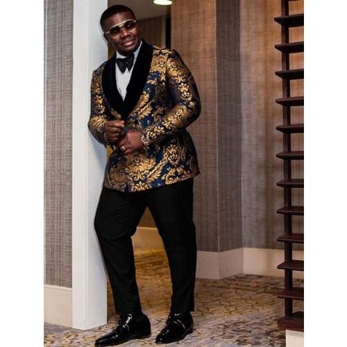 Double Breasted Groomsmen Navy Blue and Black Groom Tuxedos Shawl Lapel Men Suits 2 Pieces Wedding ( Jacket+Pants+Tie ) D129