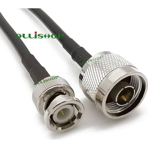 N Male Plug to BNC Male Plug LMR195 Antenna Extension Cable for for Ham Radio Signal Booster Repeater Router Antenna Extension