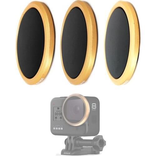 ND8 + ND16 + ND32 Neutral Density Lens Filter Stickers Kit for GoPro Hero 8 Black Action Camera Filters Accessories