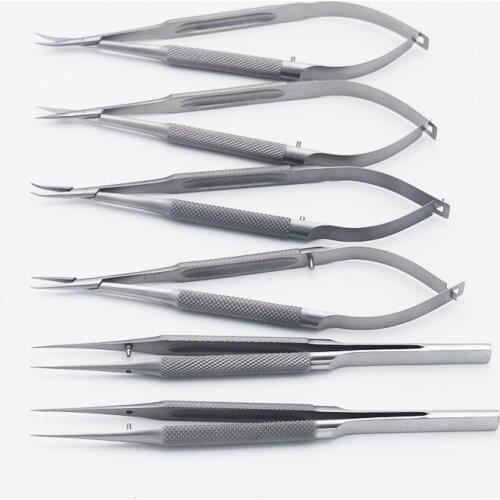 Hand Surgery Microsurgery Instrument Package 14/16/18cm Micro Scissors Needle Holder Micro Tweezers Ophthalmology