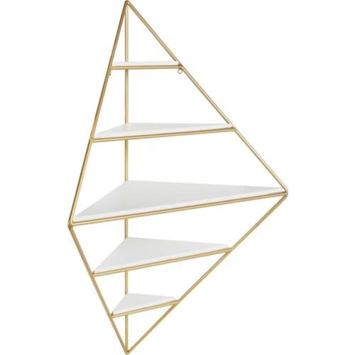 Nordic Minimalist Wall Shelf Iron Multi-function Storage Rack Corner Living Room Bedroom Display Shelf Storage Box