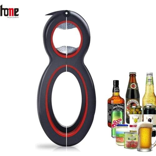 Bottle Opener Can Claw Jar 6 in 1 Bar Beer Lid Twist Off Gripper Multi Function Accessories Kitchen Tools Gadgets Party Favors