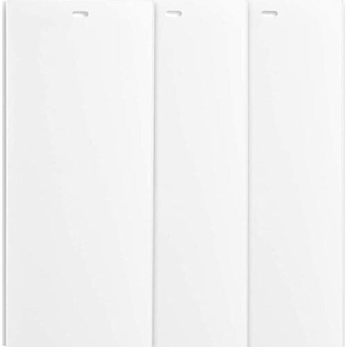 Factory Direct PVC Vertical Blind Replacement Slats Curved Smooth White 82.5 x 3.5 (3-Pack)