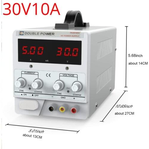 NEW 220V DC Laboratory 30V10A Regulated Lab Power Supply Adjustable 30V 10A Voltage Regulator Stabilizer Switching Bench Source