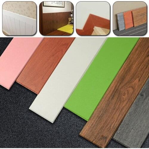 Self-adhesive Skirting 3D Wall Stickers Pvc Plastic Wood Grain Waistline Waterproof Durable 70cmX11cm Living Room Skirtings