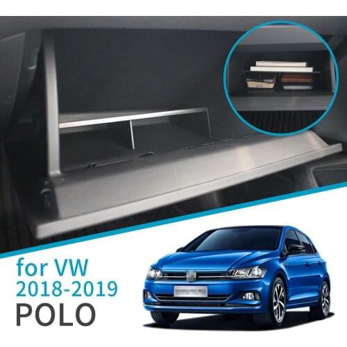 Smabee Car Glove Box Storage for Volkswagen Polo 2018 2019 Accessories Car Central Storage Console Tidying Co-pilot Storage Box