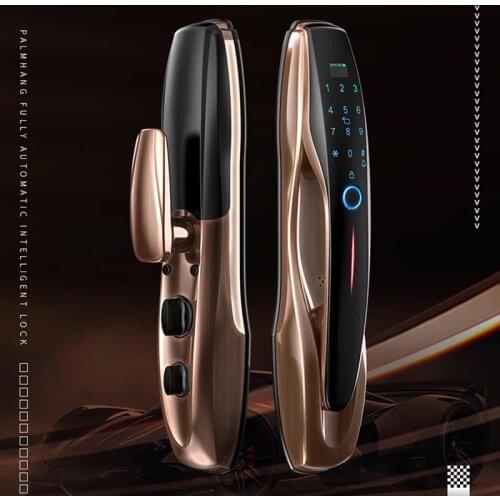 Smart Home Automatic Tuya Remote Control Lock Fingerprint Password Keyless Card Smart Door Lock with Doorbell