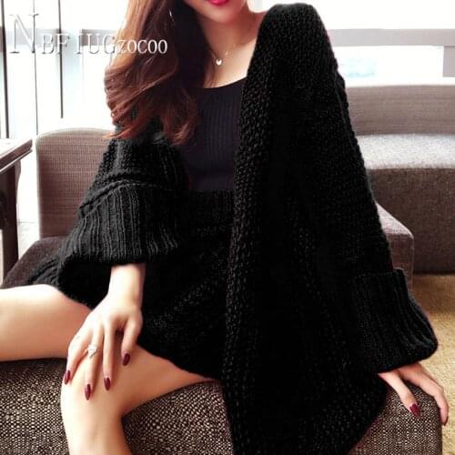 Knitting Camisole Coat Skirt Women Sets Black And Red Color Female Sets