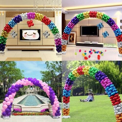 1Set Birthday Party Decorations Kids Adult Birthday Balloons Wedding Balloons Column Stand Arch Holder Christmas Home Decoration