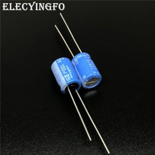 10pcs/100pcs 100uF 25V NICHICON BT 8x11.5 Highly dependable reliability 25V100uF Industrial level Electrolytic capacitor