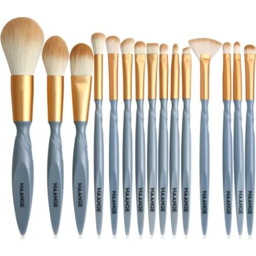 15pcs Makeup Brushes Sets Used For Eyebrows,eyelashes Eyes And Cheeks Foundation Shadows Professional Womans Makeup Brushes