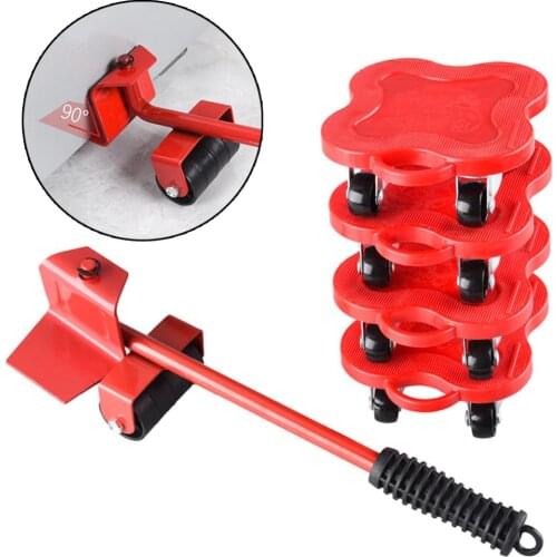 5pcs Moves Furniture Tool Transport Shifter Moving Wheel Slider Remover Roller System Lifte Tools Heavy Easily Lift Heavy Object
