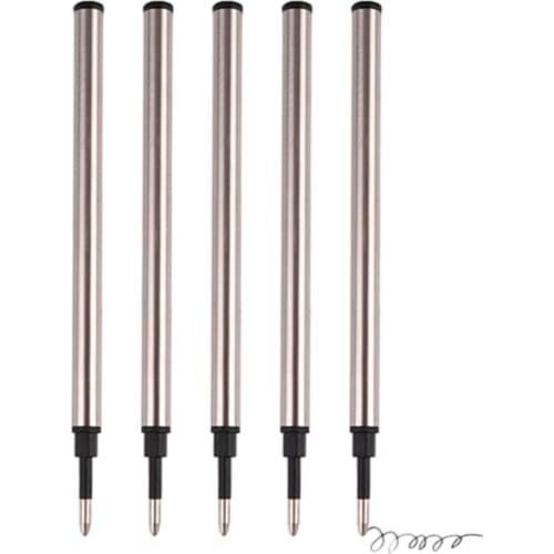 5pcs Ballpoint Pen Refills Replacement 0.5mm Blue Black Ink Color School Office 24BB