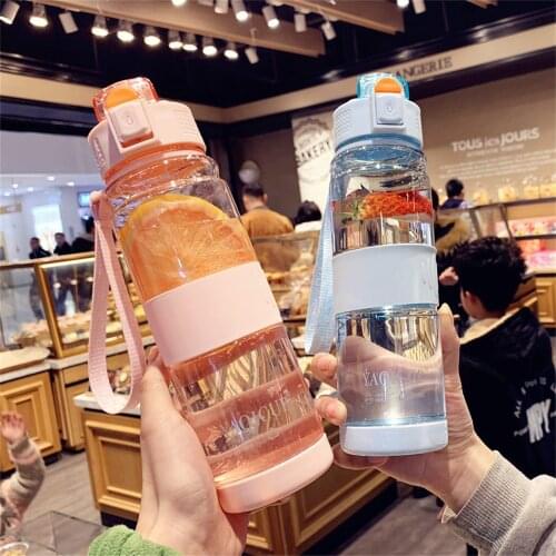550/700ml Big Capacity Plastic Portable Water Bottles for Girls Drinking Plain BPA Free Tea Mug Gym Outdoor Sport Camping Cup