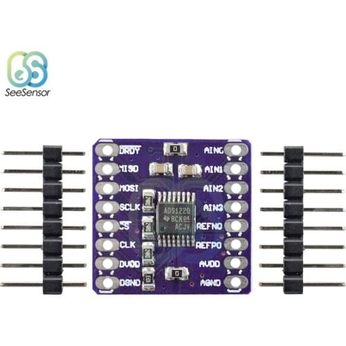 CJMCU-1220 ADS1220 ADC A/D Converter Module SPI I2C Low Power 24 Bit Analog-to-Digital Converter Sensor Module DC 3V-5V
