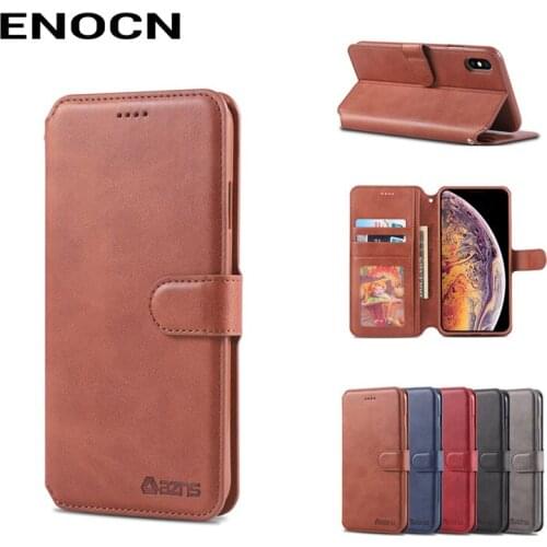 Wallet Case For iphone X Cover Case iphone XS Luxury PU Leather Flip Full Protector Shockproof Vintage Phone Housing