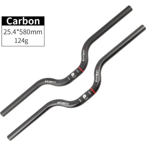 Litepro Bicycle Handlebar Carbon Fiber Folding Bike Flat Bar Swallow 25.4*580mm Cycling Parts Accessories