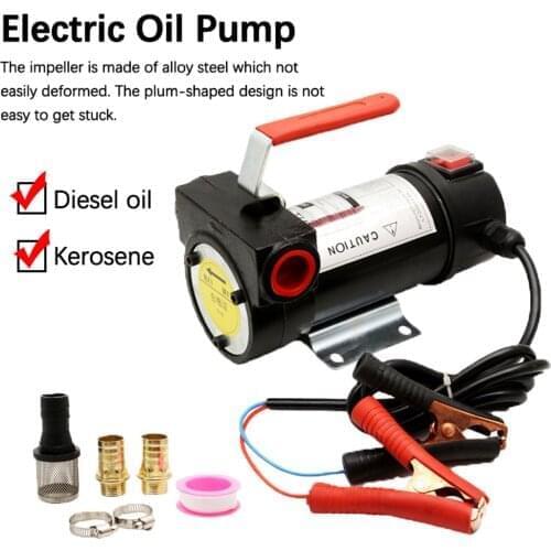 550W 12V Small Electric Oil Pumps Portable D-iesel K-erosene Oil Pumps Pure Copper Motor Household Utility Refueling Tool