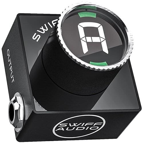 SWIFF Mini Chromatic Guitar Pedal Tuner Mute Tuning HD LED Display Adjustable A4 Range Value 430-449Hz Guitar Bass Accessories