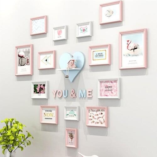 Love Shelf Photo Frame Set Combination Childrens Bedroom Living Room Photo Wall Restaurant Sofa Background Wall Photo Frame
