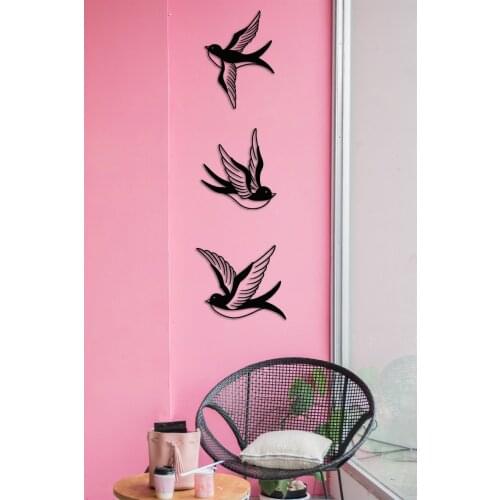 Bird Theme Wall Painting Graffiti Living Room Decoration Decorative Wooden Lettering