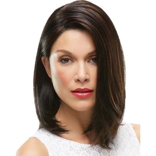 Natural Straight Pre-Plucked Wig for White/Black Women Hair Wigs Heat Resistant Synthetic Wig Natural Fake Hair Romance Style