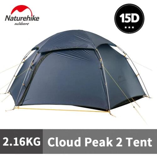 Naturehike 2021 New Cloud Peak 15D Camping Tent 1-2 Persons Ultralight 4 Seasons Waterproof Tent Camping Climbing Outdoor Tent