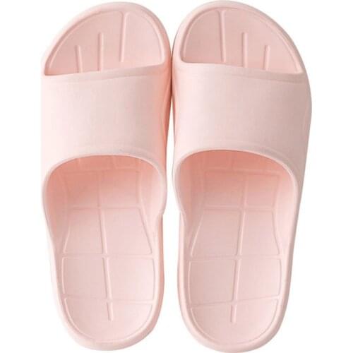 2020 New Summer Solid Soft Bottom Women Men Slippers Floor Skid Proof Casual Flat Slides Bath Sandals Couple Indoor Home Shoes