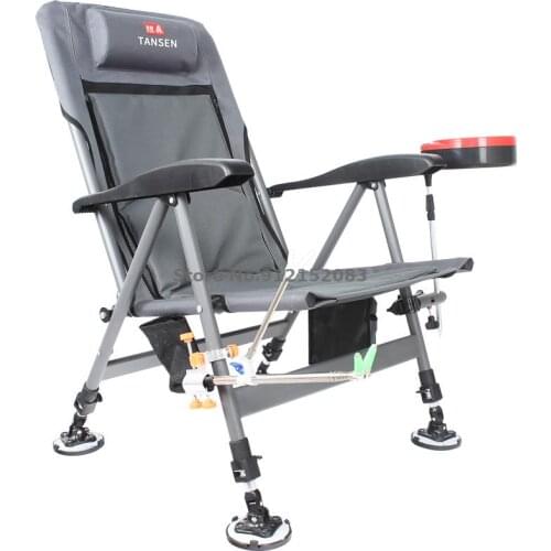 New European Style Portable Multifunctional Fishing Chair All Terrain Folding Fishing Chair Thickened Reclining Chair Ultra Ligh