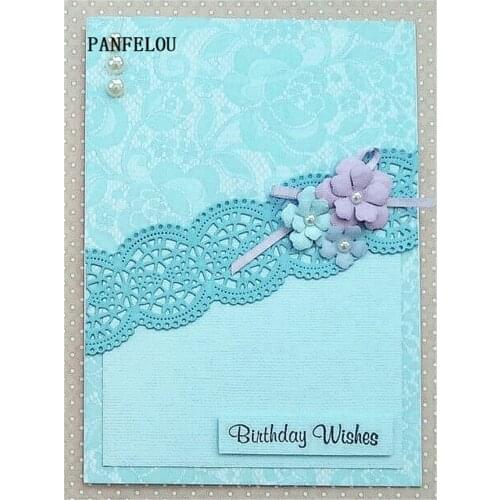 PANFELOU 4.5x15.2cm Bud silk lace metal craft Carbon Steel Cutter paper die cutting dies Scrapbooking/DIY Embossing cards