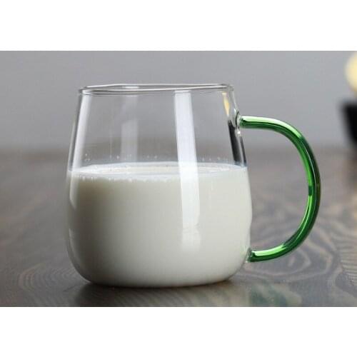 350ml Transparent Tea Coffee Mug Cute Mushroom With Cover Ice Beer Cup Heat Resistant Insulated Glass Cup Milk Juice Mug