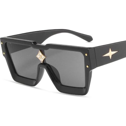 Square Women Sunglasses Oversized Big Frame Female Sun Glasses Vintage UV400 Flat Top Luxury Shades Oculos Oculos Gafas De Sol