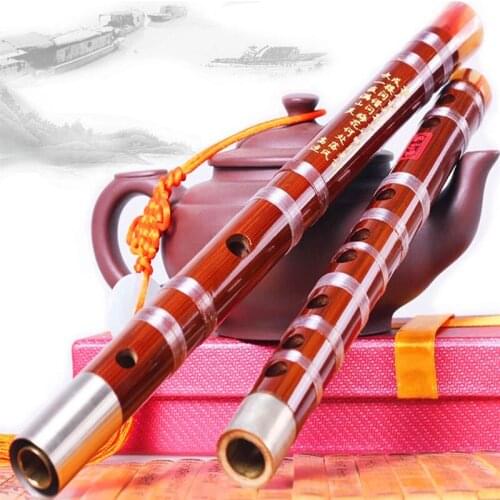Whistle and Flute Musical Instrument Bamboo Flute C D E F G Transverse Flute Professional Flauta brass joints Whistle and Flute