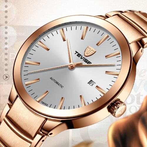 Tevise 2020 Luxury Brand Automatic Mechanical Watch Stainless Steel Mens Watch Waterproof Date Men Wristwatch Relogio Masculino