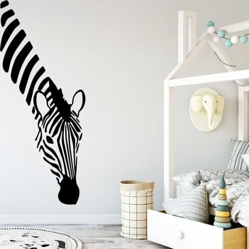 Fun Zebra Vinyl Wall Stickers Wall Decor For Kids Room Baby Room Decoration Wall Decals Creative Stickers Murals wallstickers