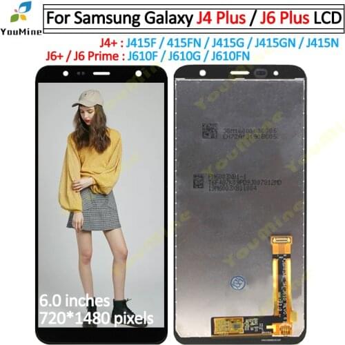 For Samsung Galaxy J4+ 2018 J4 Plus J415 J6 Prime J6 Plus 2018 J610 LCD Display Touch Screen Assembly For samsung j4 plus lcd