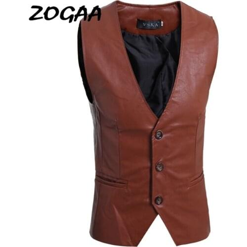 ZOGAA Men's Faux Leather Jackets
