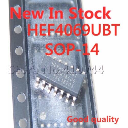 10PCS/LOT HEF4069UBT HEF4069 SOP-14 SMD COS/MOS inverter In Stock NEW original IC