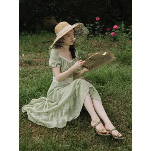 2021 new fashion womens clothing V-Neck Vintage dresses women woman dress