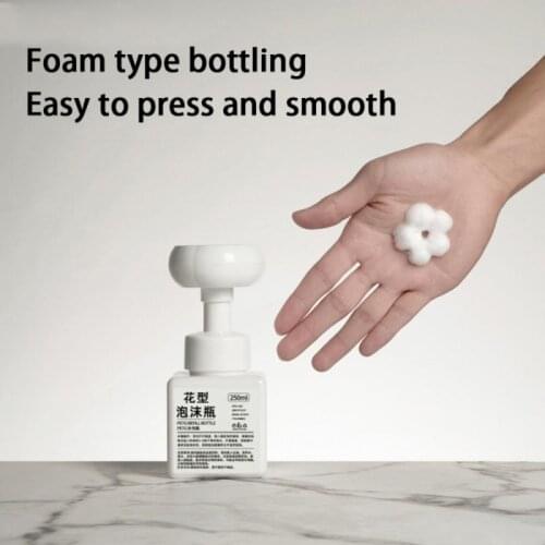 250/450/650ml Plastic Soap Dispenser Flower Shape Foam Pump Bottles Refillable Shower Gel Foam Pump Empty Bottle Container