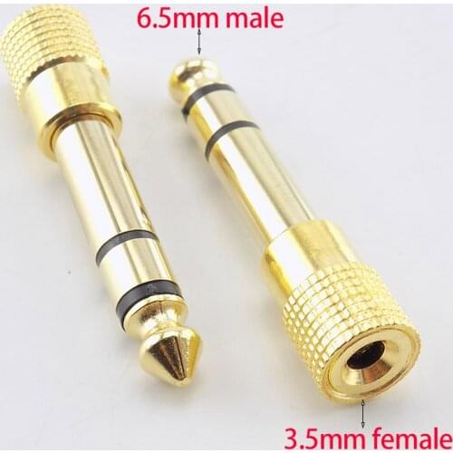 3.5mm Male 6.5mm Female Jack Stereo Headphone transmitter 3.5 6.5 Audio mic guitar Adapter Connectors Adapter Microphone Audio