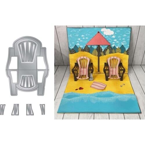 3D Fold Cute Chair Frame Metal Cutting Dies Stencils for DIY Scrapbooking Photo Album Decorative Embossing Paper Cards Crafts