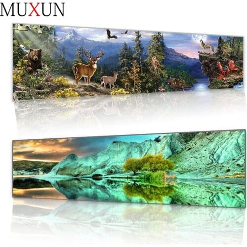 Muxun Diamond Painting Landscape Cross Stitch Full Diamond Painting Waterfall Home Decoration Birthday Presents Handmake Sp232