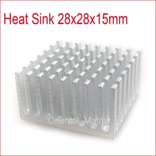 Free Shipping 10pcs HeatSink Heat Sink Radiator 28*28*15mm Small Radiator - Silver