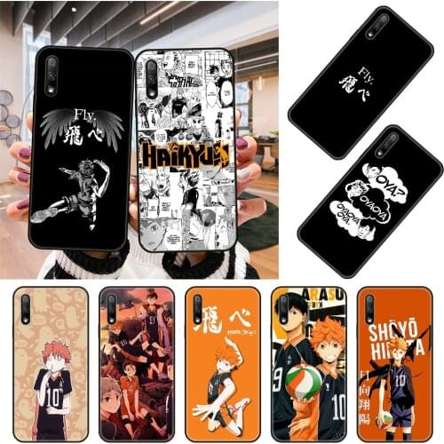 Phone Case For Huawei Honor 9X 9 9A 10 20 8X 8A 8S 7X 7A i 6A Pro Play Lite Black Cover Shell Soft Anime Haikyuu volleyball