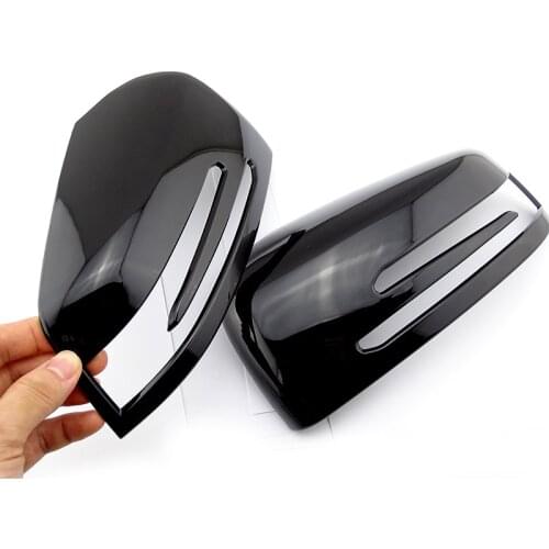 Black carbon chrome side Mirror cover cap W204 W212 W207 W176 W218 Mirror for Mercedes benz A B C E S CLS GLK CLS Class