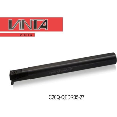 Free shipping CNC lathe internal grooving and turning tool holder C20Q-QEDR05-27/C25R-QEDR07-33/C32S-QEDR09-42 boring holder bar